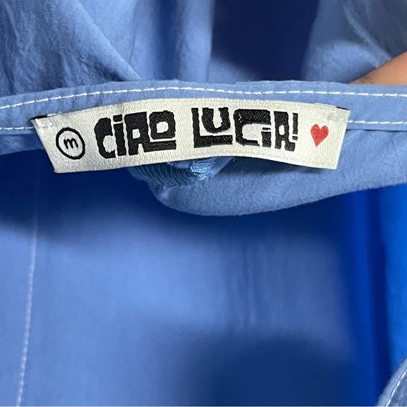 Ciao Lucia Marine Poplin Deia Dress in Blue Size M - Picture 9 of 9